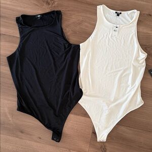 Express Black & White Tank Bodysuits - 2 Pack
